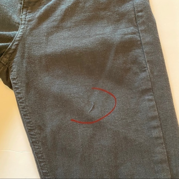 Topshop Jamie Black Skinny Jeans Size 26x30 Ripped knees High Rise - Picture 10 of 12